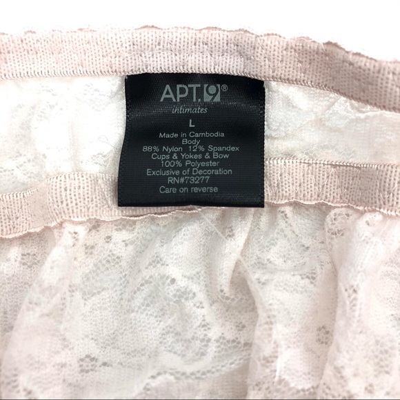 Apt. 9 Blush Pink Beaded Lace Bridal Intimate Set - Picture 6 of 11